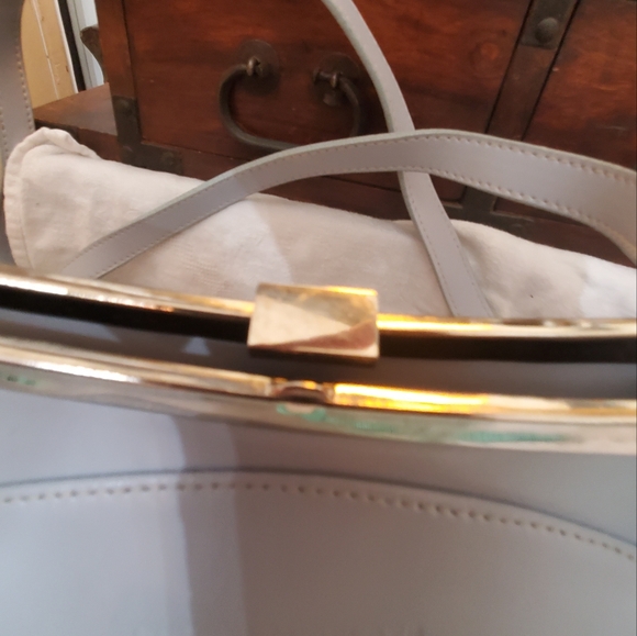 Chris Lancelot baby blue leather frame vintage purse - Picture 10 of 11